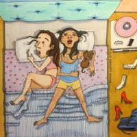 Hidup sebagai mahasiswi yang menyewa tempat kos, terkadang kamu akan mengajak sahabat untuk tidur bareng dan menginap di tempatmu. Foto: Instagram