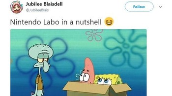 Bisa jadi kita beli tv bagus-bagus tapi tetep mainin kardus, yang tak lain adalah Labo. (Foto: Twitter)