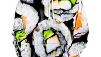 Kalau sedang lihat hoodie ini di jalan, pasti Anda akan lapar dan ingin memakan Gimbap! Foto: Istimewa
