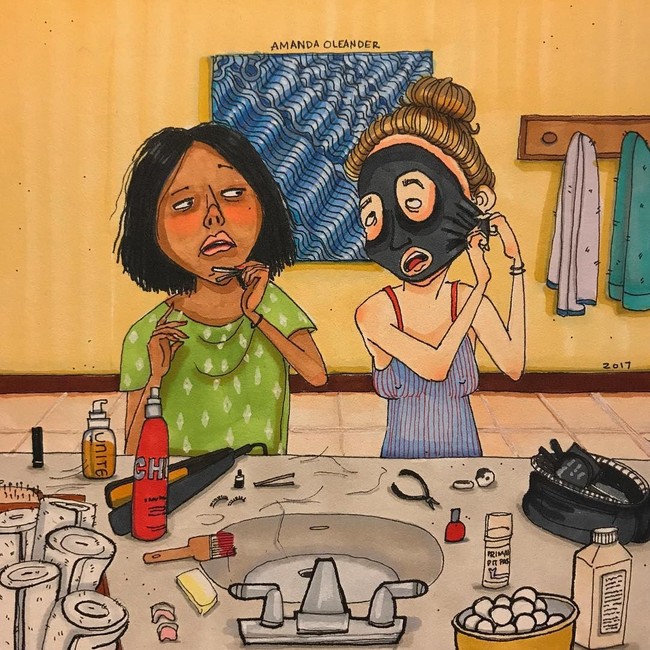 Kebanyakan wanita juga sering berbagi pengetahuan tentang berbagai brand kecantikan bersama sahabat. Biasanya mereka juga suka pakai masker wajah bersama sahabatnya. Foto: Instagram