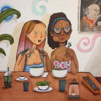 Saat kamu dan sahabat tengah makan bersama di sebuah restauran atau cafe kemudian melihat ada sesuatu yang menarik dan layak untuk diperbincangkan. Foto: Instagram