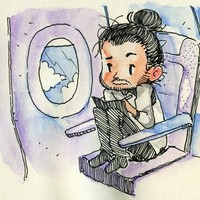 Simz begitu panggilan akrabnya menggambarkan bagaimana perjalanan pesawatnya yang menegangkan. Penerbangan ke Toronto pun membutuhkan waktu 13 sampai 14 jam. Foto: Instagram