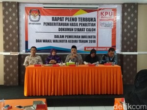 KPU Kota Kediri Nyatakan Persyaratan 3 Paslon Kurang Lengkap