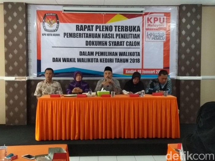 Kpu Kota Kediri Nyatakan Persyaratan 3 Paslon Kurang Lengkap