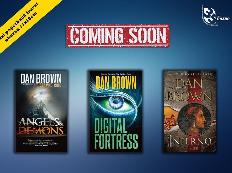 3 Buku Dan Brown Versi Bahasa Indonesia akan Cetak Ulang 3 Buku Dan Brown Versi Bahasa Indonesia akan Cetak Ulang