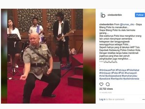 Aksi Gokil Polisi Cirebon Joget Jaran Goyang Hebohkan Warganet
