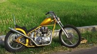 Motor chopper emas pesanan Presiden Joko Widodo yang dibuat di bengkel Elders Garage, Bogor, Sabtu, 20 Januari 2018. Motor Presiden Jokowi hilang dari data Laporan Harta Kekayaan Penyelenggara Negara (LHKPN) termutakhir. Biro Setpres/Rusman