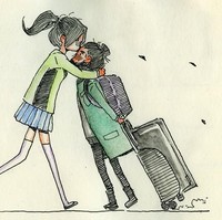 Pelukan dan ciuman manis pertama mereka setelah sekian lama menahan rindu karena terpisah oleh ruang dan jarak. Foto: Instagram