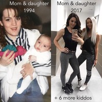 Wanita yang berasal dari Utah ini melahirkan anak pertamanya pada 1994 saat ia berusia 19 tahun. Dia segera hamil lagi menyambut anak keduanya pada 1996 saat berusia 21 tahun. (Foto: Instagram)