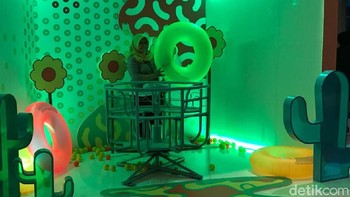 Berbagai spot unik di acara Creativepreneur Corner 2018 jadi sasaran peserta berfoto. (Foto: detikINET/Adi Fida Rahman)