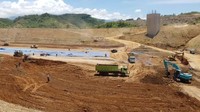 Bendungan Gondang di Kabupaten Karanganyar memiliki tampungan sebesar 9,15 juta m3 untuk air baku sebesar 0,2 liter/detik dengan anggaran Rp 617 miliar. Foto: Dok.Kementerian PUPR