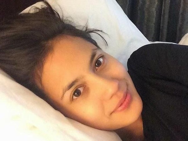 Pevita Pearce dikenal sebagai artis yang tak sungkan memamerkan wajah tanpa makeupnya ke pengikutnya di Instagram. Inilah wajahnya saat bangun tidur. (Foto: Instagram)