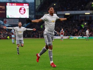 Gol Tunggal Martial Menangkan MU atas Burnley