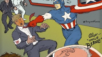 Kondisi ini membuat Mark Ruffalo dan Chris Evans, pemeran Hulk dan Captain America di film Avengers, ikut berang. Mereka pun ikut protes lewat tagar #TrumpShutdown. Saatnya Capt ikut beraksi turun tangan.  Foto: istimewa