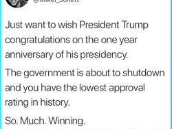 Meme Menohok #TrumpShutdown Pasca Tutupnya Pemerintahan AS