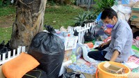 Begini kondisi terkini para pencari suaka yang terlantar di depan trotoar di depan Rumah Detensi Imigrasi Jakarta, Kalideres, Jakarta Barat, Minggu (21/1/2018).