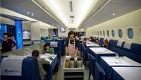 Ini adalah restoran A380 dengan tema pesawat yang ada di Kota Taipei. Semua interiornya mirip seperti bentuk pesawat Airbus A380. Penasaran? Foto: Istimewa