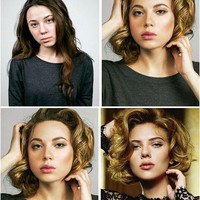 Lihat betapa wanita ini bisa berubah jadi sangat menakjubkan berkat makeup. Wanita ini berubah seketika jadi serupa Scarlett Johansson. Foto: Dok. Brightside