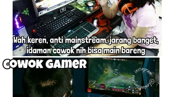 Beda cewek dan cowok gamer. (Foto: Internet)
