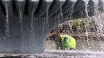 Perawatan Air Mancur Bunderan BI Jakarta
