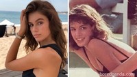 Cindy Crawford saat remaja dan putrinya, Kaia Gerber. (Dok. Bored Panda)