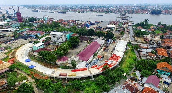 Difoto Pakai Drone, Ini Proyek Jembatan Musi IV di Palembang