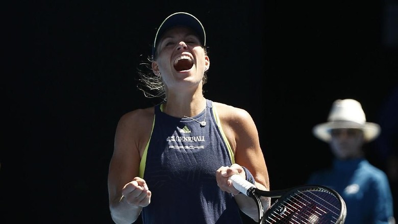 Sempat Kesulitan, Kerber Lolos ke Perempatfinal Sempat Kesulitan, Kerber Lolos ke Perempatfinal