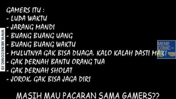 Kelakuan gamer. (Foto: Internet)
