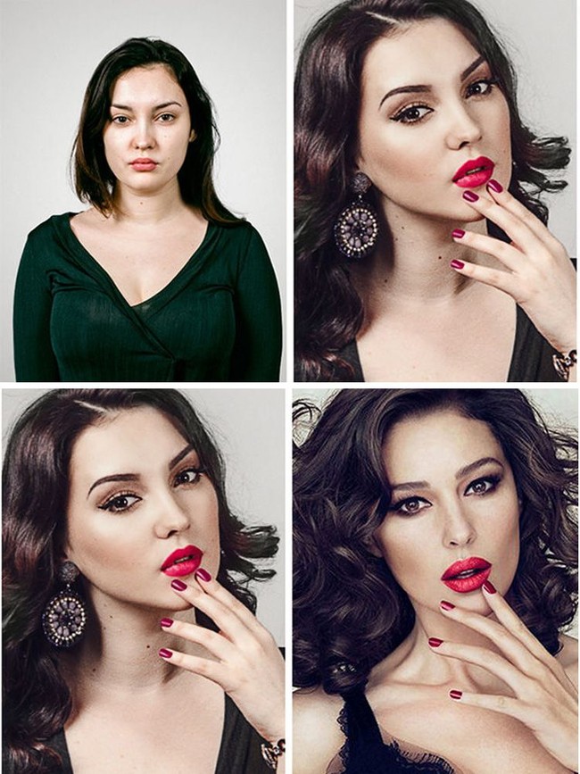 Memiliki fitur wajah yang mirip dengan Monica Bellucci, wanita berambut hitam ini jadi seperti kembar dengan aktris Italia yang masih seksi di usia 53 tahun itu. Foto: Dok. Brightside