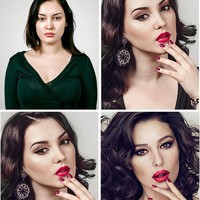 Memiliki fitur wajah yang mirip dengan Monica Bellucci, wanita berambut hitam ini jadi seperti kembar dengan aktris Italia yang masih seksi di usia 53 tahun itu. Foto: Dok. Brightside