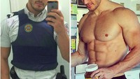 Tidak hanya olahraga, untuk membentuk otot termasuk membentuk otot perut juga perlu asupan nutrisi yang baik. Foto: Instagram @policemuscle