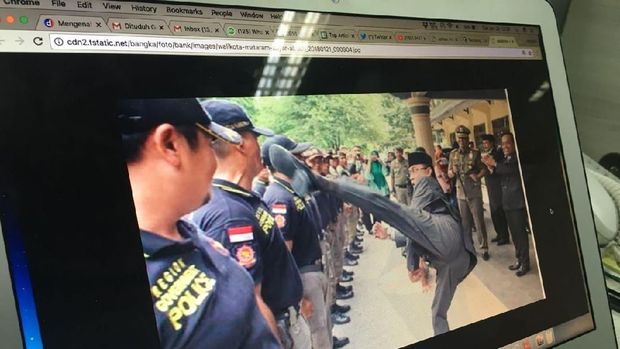 Aksi Wali Kota Mataram Ahyar Abduh yang viral