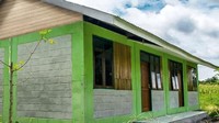 Keunggulan teknologi ruspin adalah pemasangan yang sangat cepat dibandingkan rumah konvensional dan mudah diaplikasikan oleh masyarakat dengan sistem bongkar pasang. (Dok. Puslitbang Perumahan dan Permukiman Kementerian PUPR).
