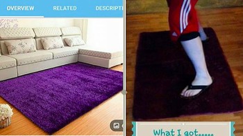 Maunya beli karpet luas, tapi yang sampai ke rumah malah seukuran keset kaki. (Foto: Internet)