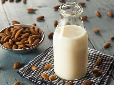 Organic White Almond Milk in a Jug