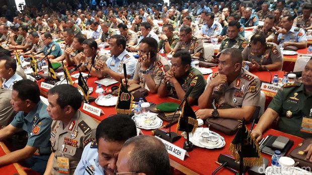 Wiranto, Moeldoko hingga Pramono Hadiri Rapim TNI-Polri di Cilangkap