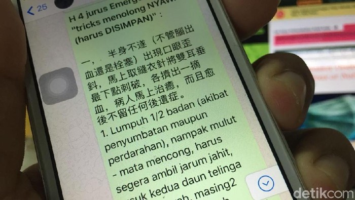 Beredar Tips 4 Jurus Emergency Menolong Nyawa, Ini Kata Dokter