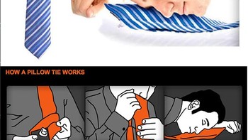 Dasi yang bisa berfungsi sebagai bantal di kantor. (Foto: Brightside)