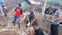 Suasana pasca gempa di Lebak, Banten