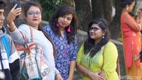 Wanita India yang saya temui rata-rata murah senyum. Mereka adalah orang pemalu terhadap orang asing (Masaul/detikTravel)