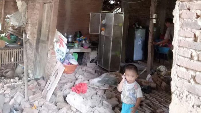 Foto: Bangunan di Pandeglang yang rusak akibat gempa. (Dok Polres Pandeglang) Foto: Bangunan di Pandeglang yang rusak akibat gempa. (Dok Polres Pandeglang)