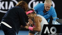 Nadal pun harus menunggu lebih lama lagi untuk juara di Melbourne Park. Kali terakhir petenis asal Spanyol itu berjaya di Australia Terbuka adalah pada 2009. REUTERS/Edgar Su.