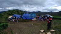 Lokasi pengungsian berada di Kampung Urug, Desa Malasari, Kecamatan Nanggung, Kabupaten Bogor (Foto: Dok. Humas Polres Bogor)