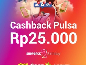 Cashback Rp 25.000 untuk Beli Pulsa dan Pesan Transportasi Online