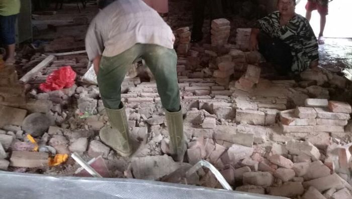 Foto: Bangunan di Pandeglang yang rusak akibat gempa. (Dok Polres Pandeglang) Foto: Bangunan di Pandeglang yang rusak akibat gempa. (Dok Polres Pandeglang)