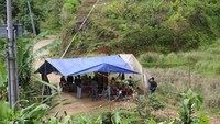 Suasana di tenda pengungsian (Foto: Dok. Humas Polres Bogor)