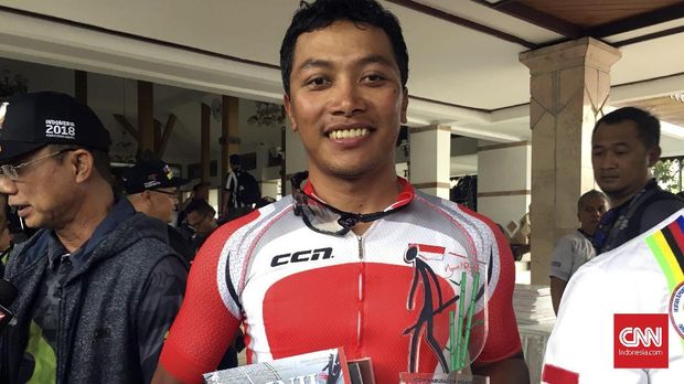 Pebalap Indonesia Projo Waseso menempati peringkat kedua di etape I Tour de Indonesia 2018.