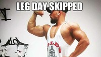 Proporsi tubuh yang tidak seimbang ini menjadi olok-olok di internet, dan lahirlah meme skip leg day. (Foto: imgflip)