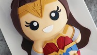 Kalau jadi tokoh kartun, tubuh Wonder Womannya tidak lagi selangsing Gal Gadot. Malah dibuat chubby dan sedikit berisi. Menggemaskan! Foto: Istimewa