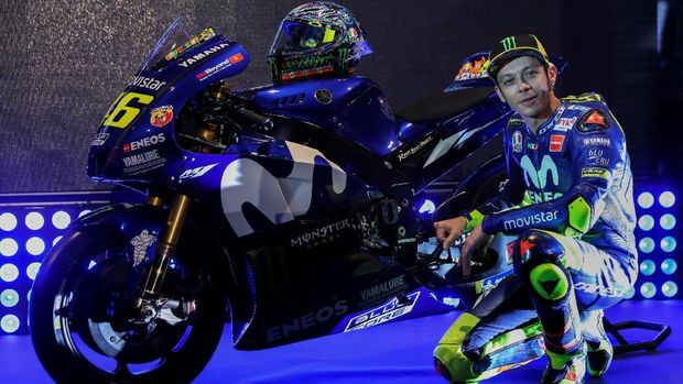 Desain teranyar motor Valentino Rossi untuk berlaga di MotoGP 2018. (